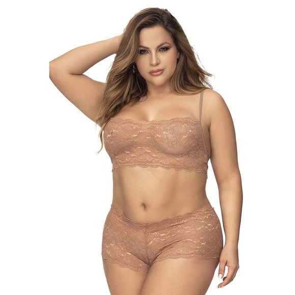 Mapale 206X Panty and Top Lace Set Color Taupe - Picture 9 of 13